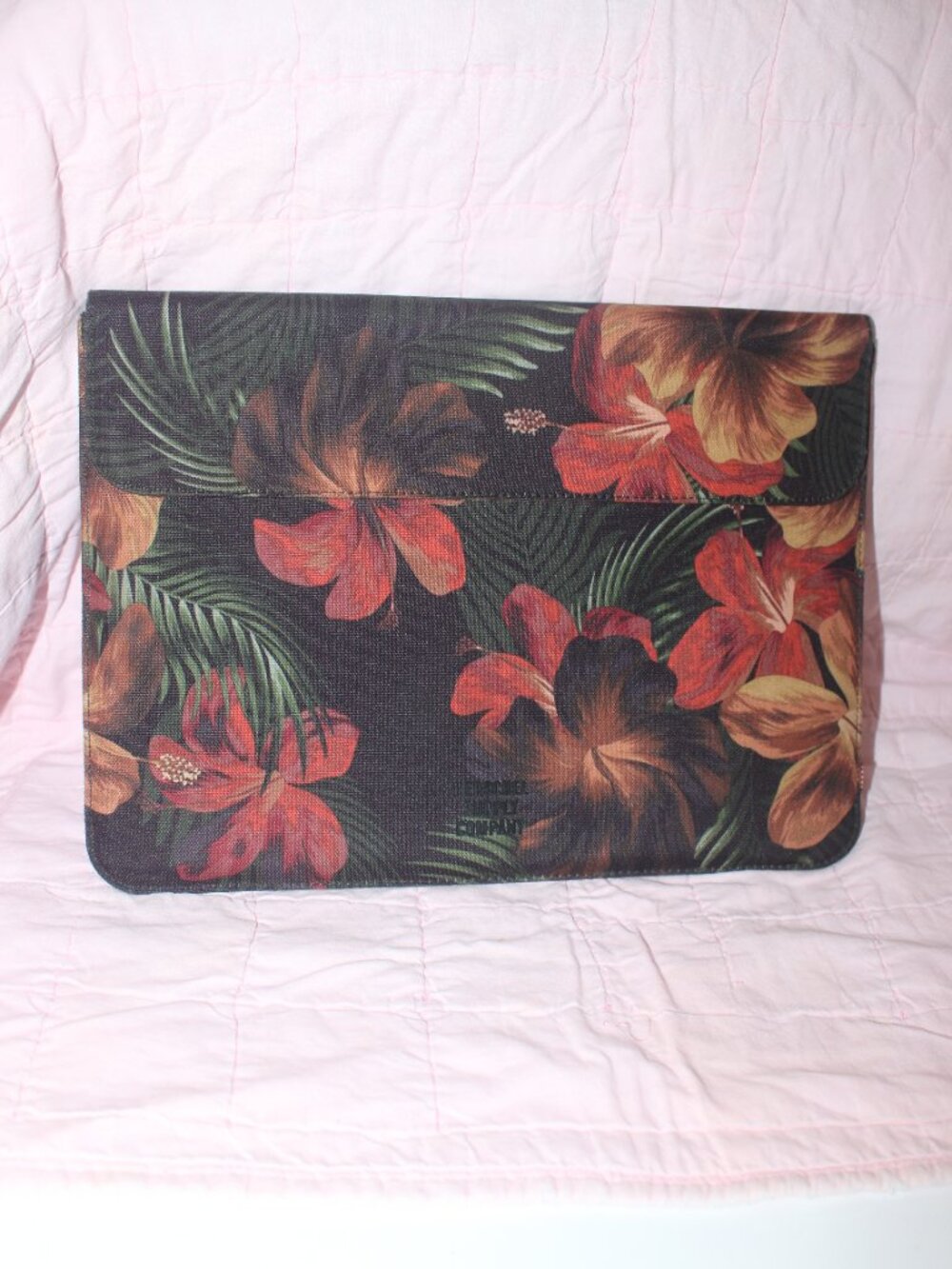 Herschel Supply Co Tropical Hibiscus Floral Tech Sleeve